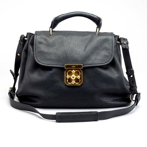 Chloe Elise 2 Way Leather Handbag Slouchy Crossbody Large Satchel Tote - Picture 1 of 16